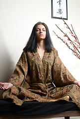 Image showing Meditative girl