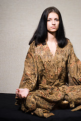 Image showing Meditative girl