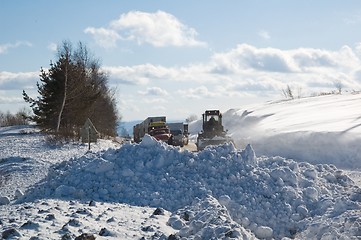 Image showing Snowplow at work