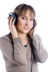 Image showing Woman with headphones