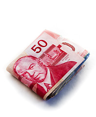 Image showing Large Canadian fold of money