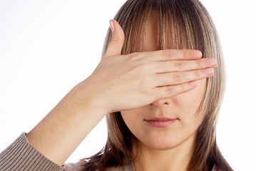 Image showing Woman with closed eyes