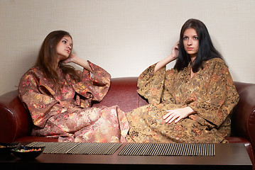 Image showing Women in japanese spa