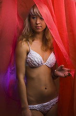 Image showing Young woman in bra