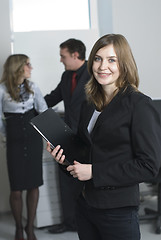 Image showing Businesswoman with team