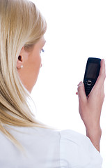 Image showing Girl with mobile phone