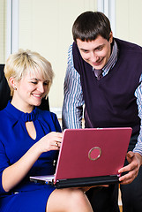 Image showing Business team with laptop