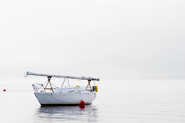 Image showing Sail Boat in Fog