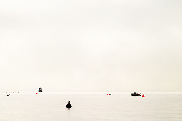 Image showing Buoy in the Fog