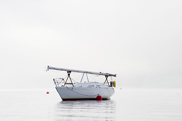 Image showing Sail Boat in Fog