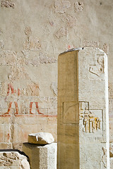 Image showing Pillar in temple of Hatchepsut