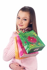 Image showing Shopping girl