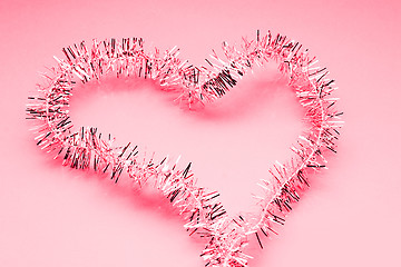 Image showing Red Tinsel Heart