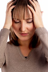 Image showing Girl with headache