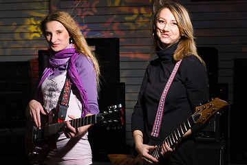 Image showing Woman on rock concert