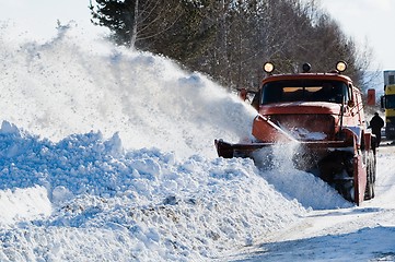 Image showing Snowplow at work