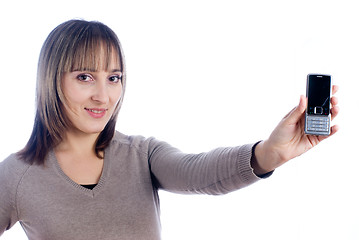 Image showing Woman with phone