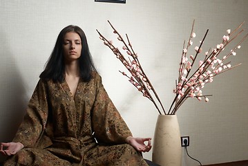 Image showing Meditative girl