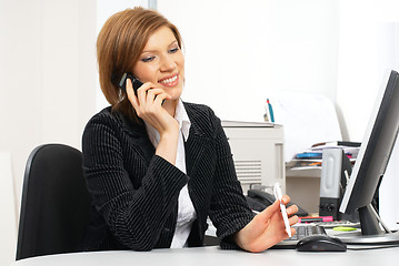 Image showing Businesswoman with computer