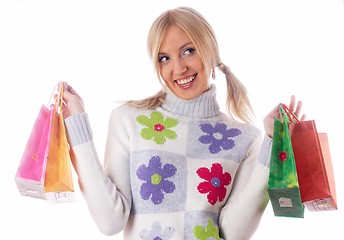 Image showing Shopping girl