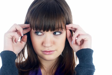 Image showing Girl with headache