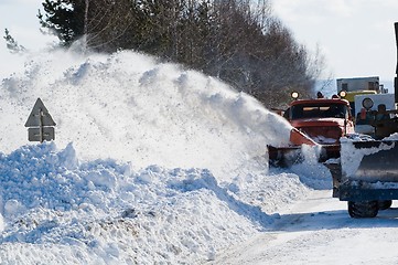 Image showing Snowplow at work