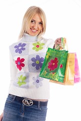 Image showing Shopping girl