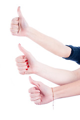 Image showing Woman with thumb up