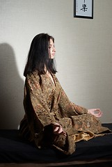 Image showing Meditative girl