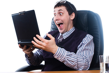 Image showing Surprised businessman