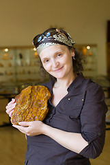Image showing Woman with amber