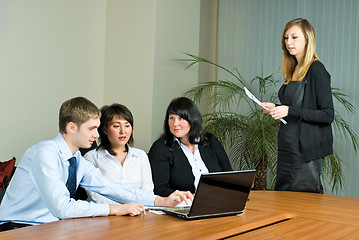 Image showing Woman making a business presentation