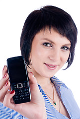 Image showing Woman with phone