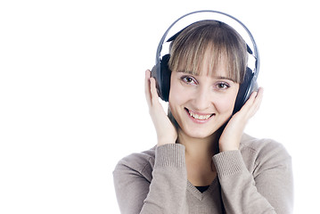 Image showing Woman with headphones