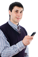 Image showing Man with mobile phone