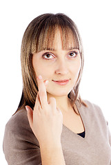 Image showing Crossed fingers gesture