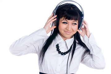 Image showing Woman with headphones