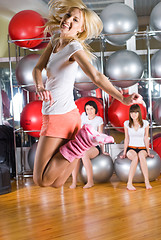 Image showing Fitness girls