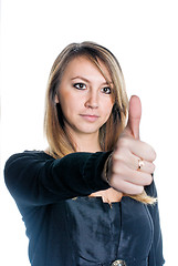 Image showing Woman with thumb up