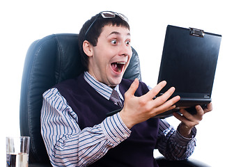 Image showing Surprised businessman