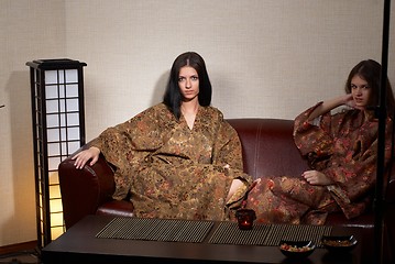 Image showing Women in japanese spa