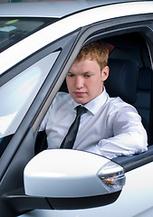 Image showing Driving man