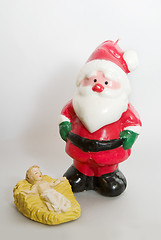 Image showing Santa and Baby Jesus