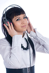 Image showing Woman with headphones