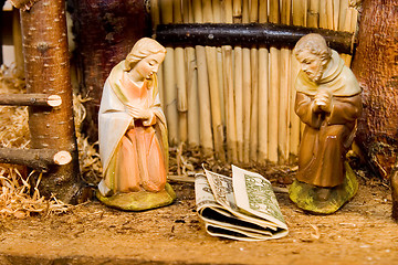 Image showing Nativity Scene with Money