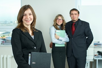 Image showing Businesswoman with team