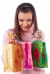 Image showing Shopping girl