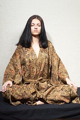 Image showing Meditative girl