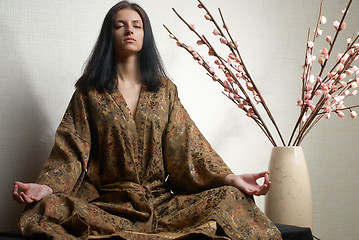 Image showing Meditative girl