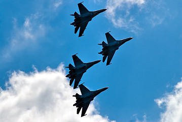 Image showing Team flight of su-27